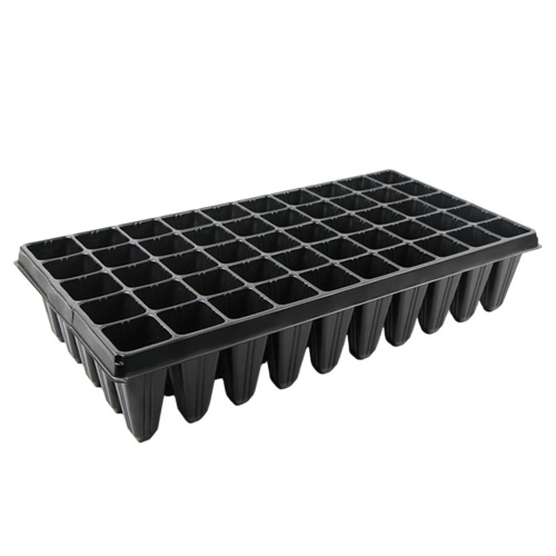 Seed Starter Tray Plastic Plant Black Rectangular Growing Trays 72 Cells Nursery Seedling Cuttings Seeding Tra