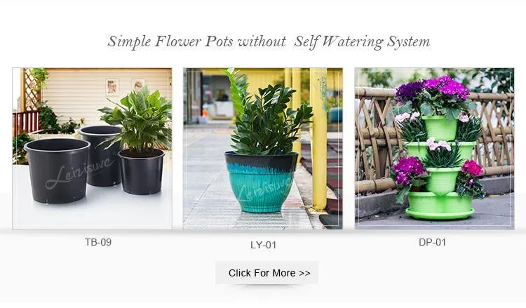 Modern Round Flower Pots Planters Large Size PP Material Flower Pots for Succulents for Decoration with Self-Watering Functions (HG-3105-1)