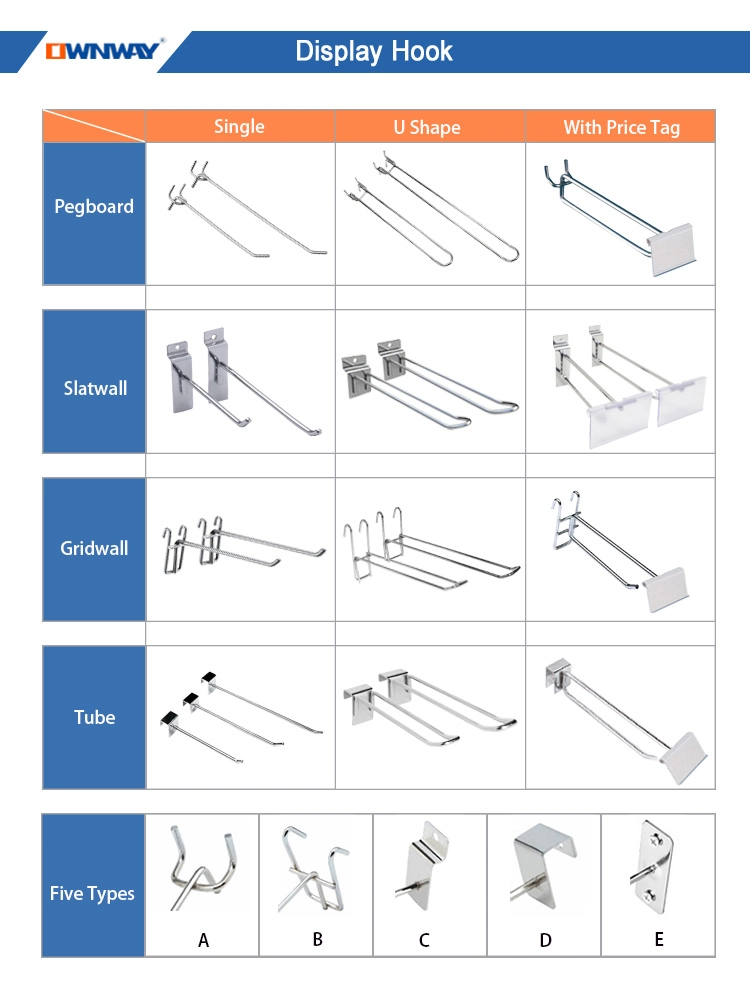 Customized Iron Wire Hanging Metal Slatwall Pegboard Basket